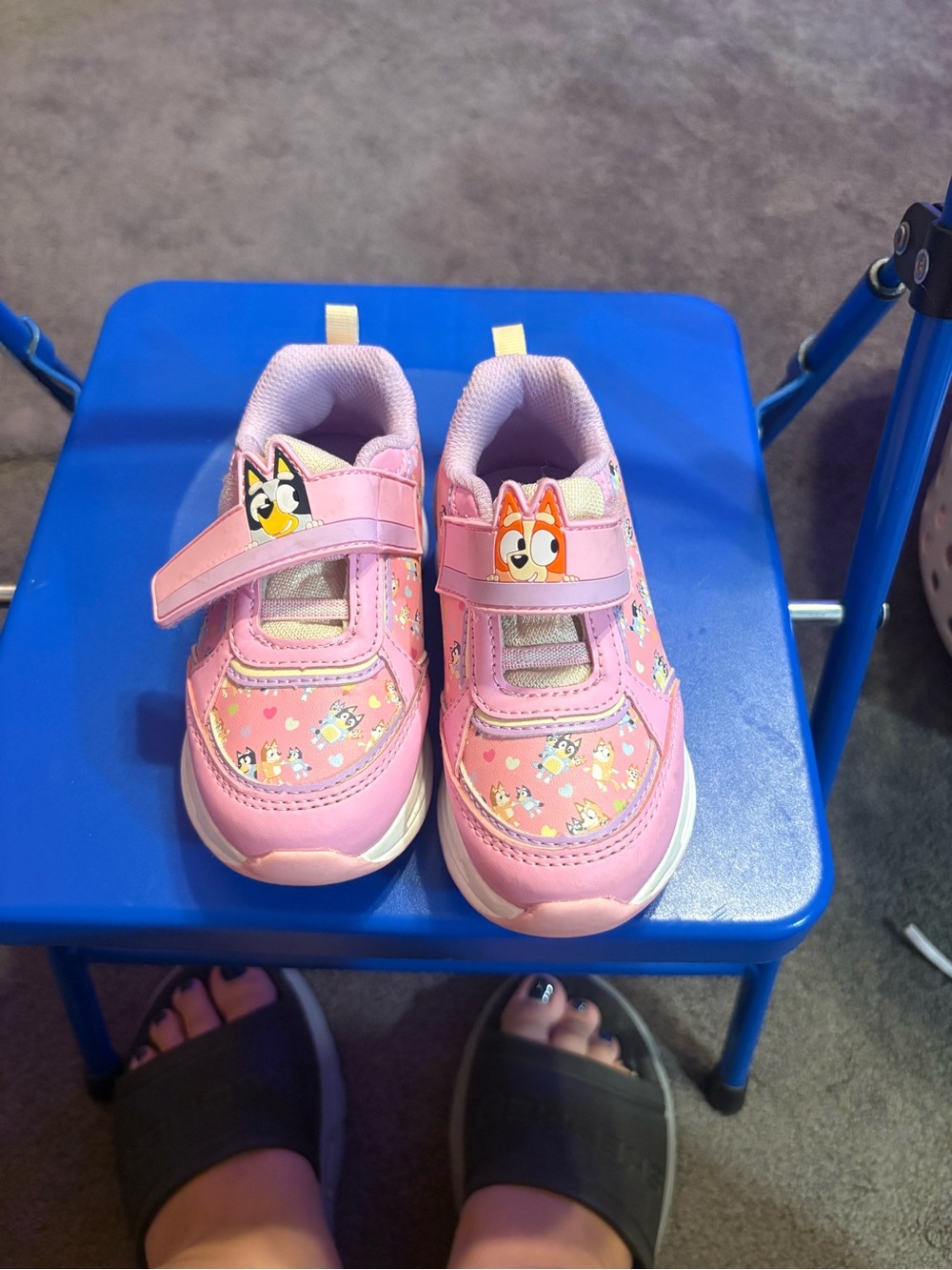 Pink Kids' Bluey Velcro Sneakers